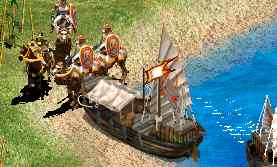 Utilisez ces transoprts pour traverser la rivire en vitant les fortifications ennemies !