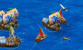 Vos galres coulent la flotte de pche adverse